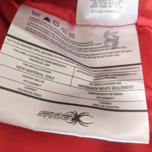 Men's Spyder Coat (Small) - Picture 3 of 11